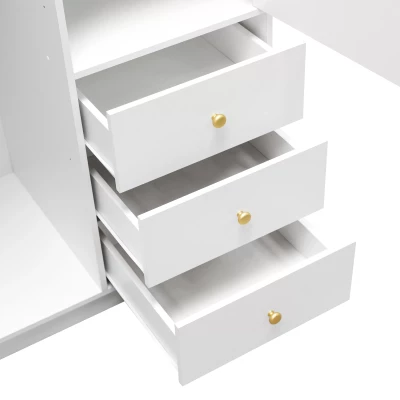 Kleiderschrank 100 JOELE mit Spiegel – weiß