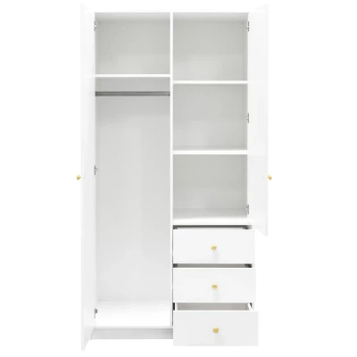 Kleiderschrank 100 JOELE mit Spiegel – weiß