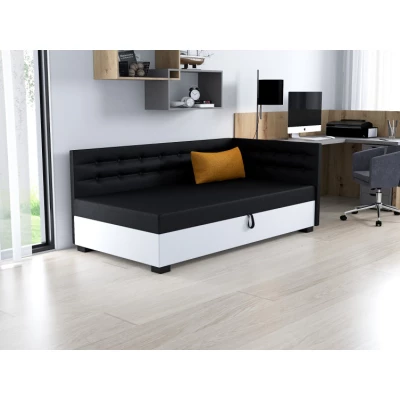 Einzelbett 80x195 NENCI PLUS 1 - schwarz/weiß