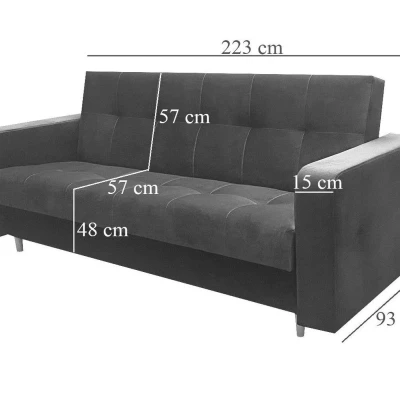 Sofa mit Stauraum SELENA – dunkelblau