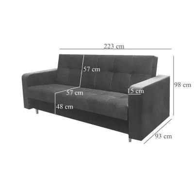 Sofa mit Stauraum SELENA – Flaschengrün