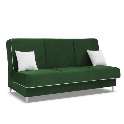 STEFANIA Schlafsofa mit Stauraum - Flaschengrün