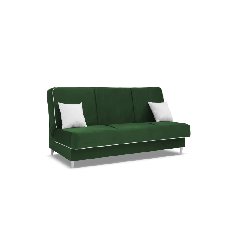 STEFANIA Schlafsofa mit Stauraum - Flaschengrün