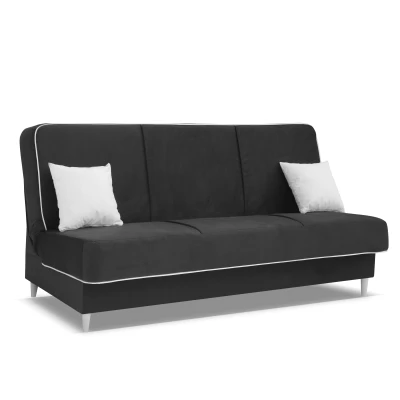 STEFANIA Schlafsofa mit Stauraum - schwarz