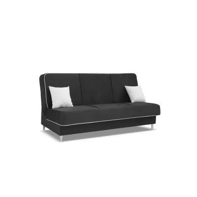 STEFANIA Schlafsofa mit Stauraum - schwarz
