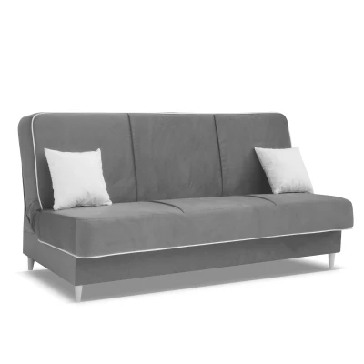 STEFANIA Schlafsofa mit Stauraum - Dunkelgrau