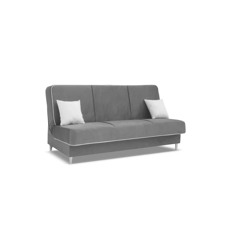 STEFANIA Schlafsofa mit Stauraum - Dunkelgrau