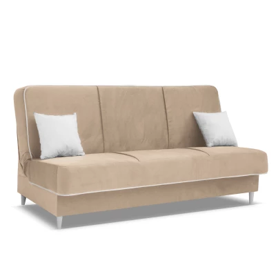 STEFANIA Schlafsofa mit Stauraum - hellbraun