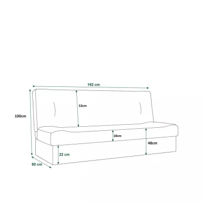 Schlafsofa SHUMA - schwarz
