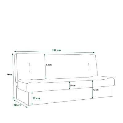 GAMBI Schlafsofa mit Stauraum - Senfgelb