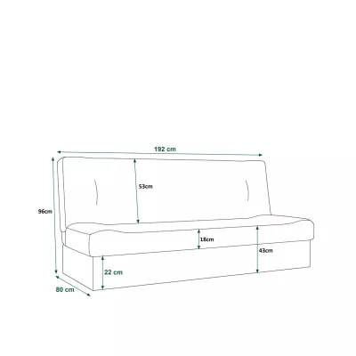 GAMBI Schlafsofa mit Stauraum - Senfgelb