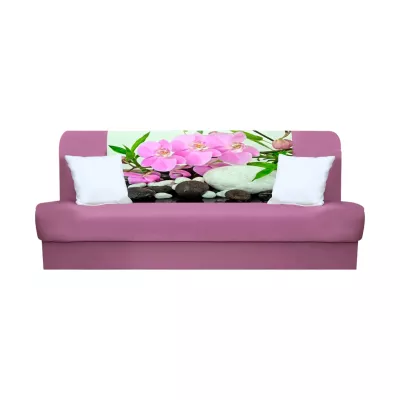 Schlafsofa BIRMA - rosa / Blumen