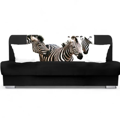 Schlafsofa BIRMA - schwarz / zebra