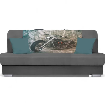 Schlafsofa BIRMA - grau / Motorrad