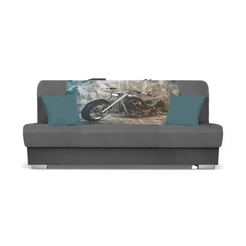 Schlafsofa BIRMA - grau / Motorrad