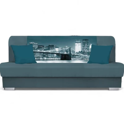 Schlafsofa BIRMA - türkis / Brücke