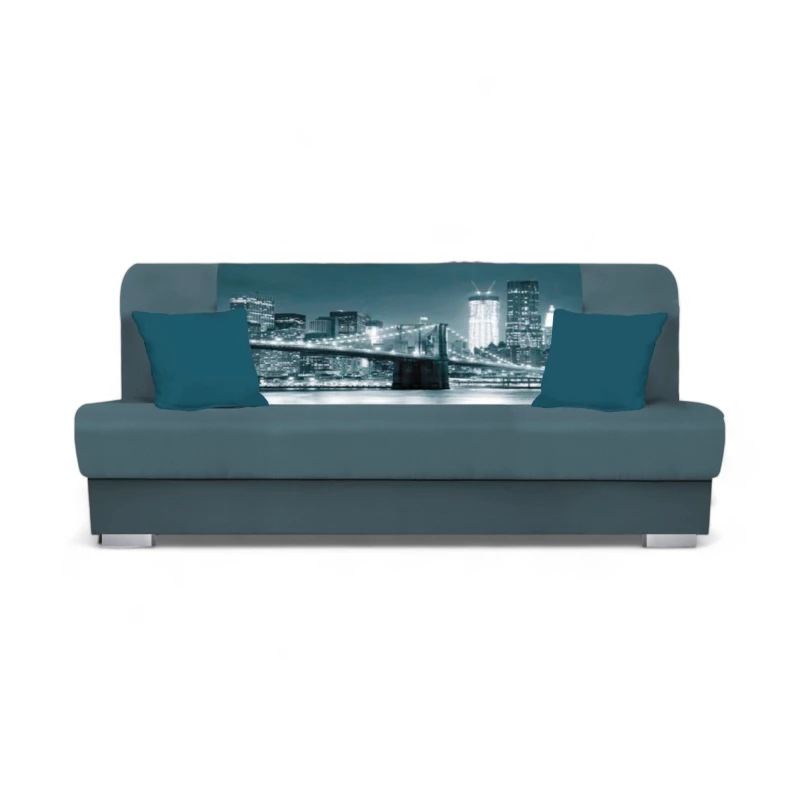 Schlafsofa BIRMA - türkis / Brücke