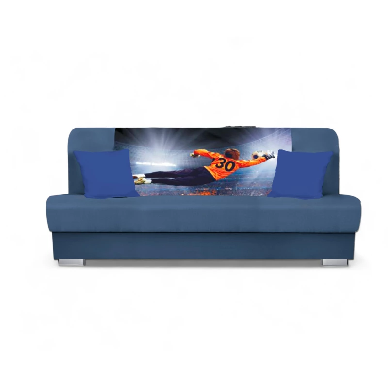 Schlafsofa BIRMA - blau / Fußball