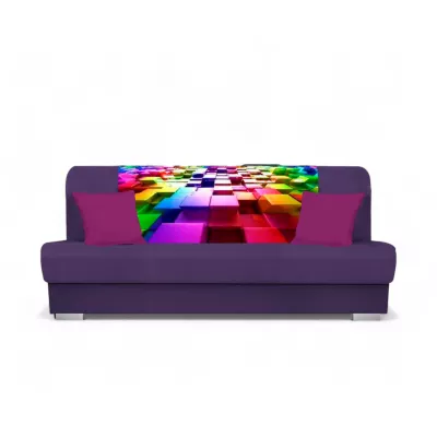Schlafsofa BIRMA - lila / kariert