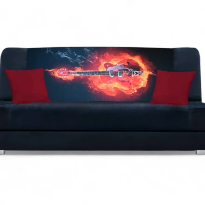 Schlafsofa BIRMA – schwarz/gitarre