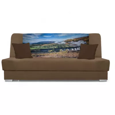 Schlafsofa BIRMA - braun / Querformat