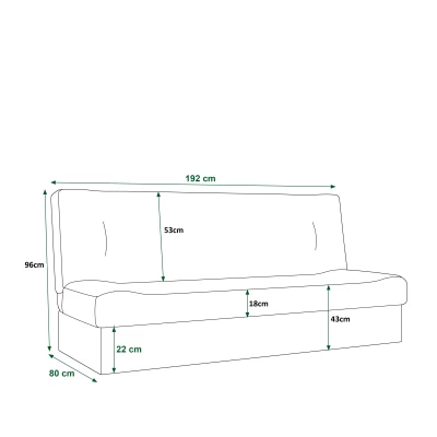 Schlafsofa BIRMA - braun / Querformat