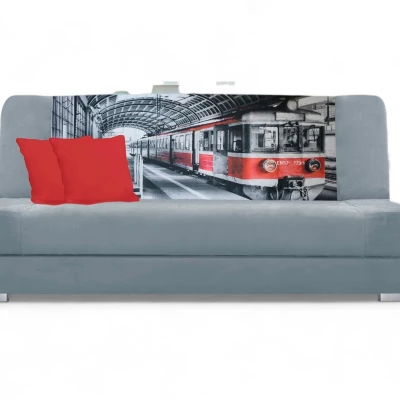 Schlafsofa BIRMA - grau / Zug