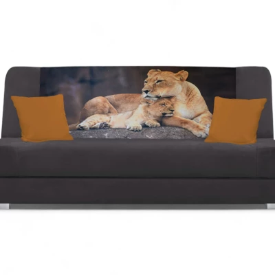 Schlafsofa BIRMA – Graphit / Löwin