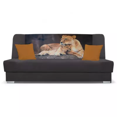 Schlafsofa BIRMA – Graphit / Löwin