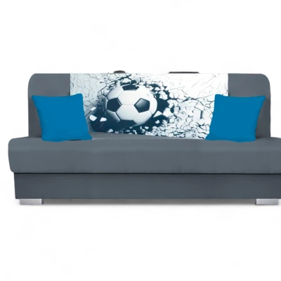 Schlafsofa BIRMA - grau / Fußball