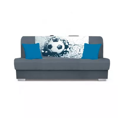 Schlafsofa BIRMA - grau / Fußball