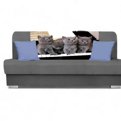 Schlafsofa BIRMA - grau / Katze
