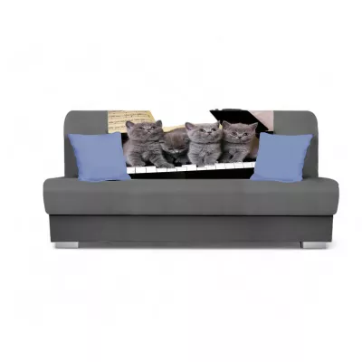 Schlafsofa BIRMA - grau / Katze