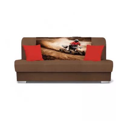 Schlafsofa BIRMA - braun / moto