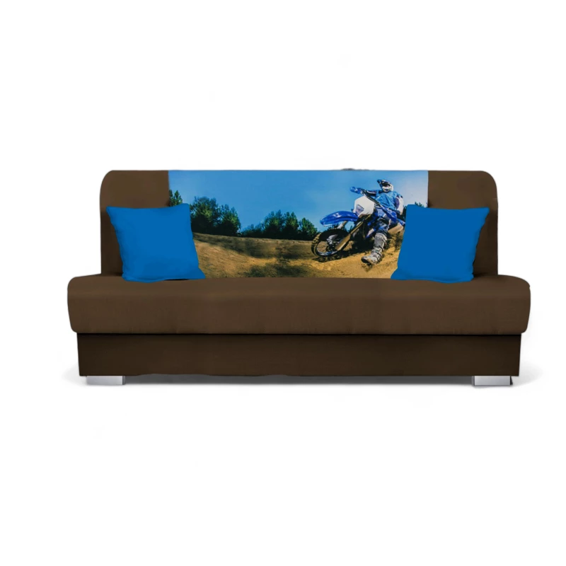 Schlafsofa BIRMA – dunkelbraun / Motorrad