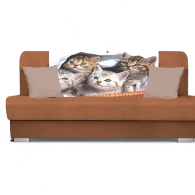 Schlafsofa BIRMA - braun / Katze