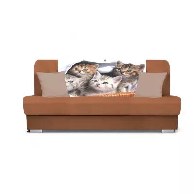 Schlafsofa BIRMA - braun / Katze