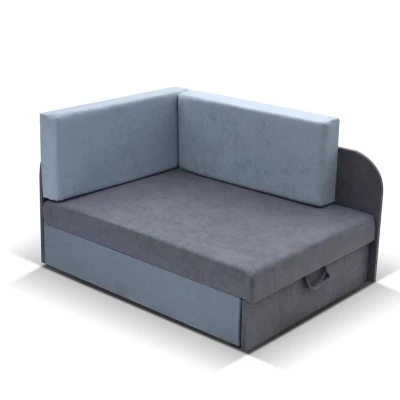 Kinderschlafsofa FATAJA - grau/hellblau