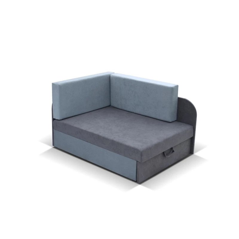 Kinderschlafsofa FATAJA - grau/hellblau