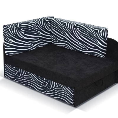 Kinderschlafsofa FATAJA - schwarz / Muster 9