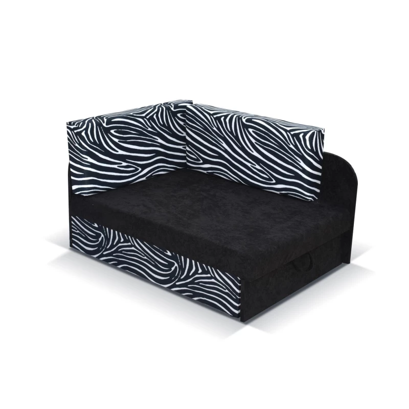 Kinderschlafsofa FATAJA - schwarz / Muster 9