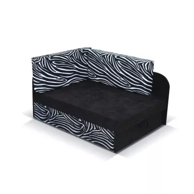 Kinderschlafsofa FATAJA - schwarz / Muster 9