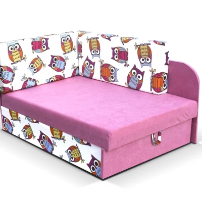 Kinderschlafsofa FATAJA - rosa / Muster 8