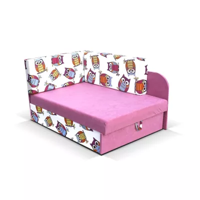 Kinderschlafsofa FATAJA - rosa / Muster 8