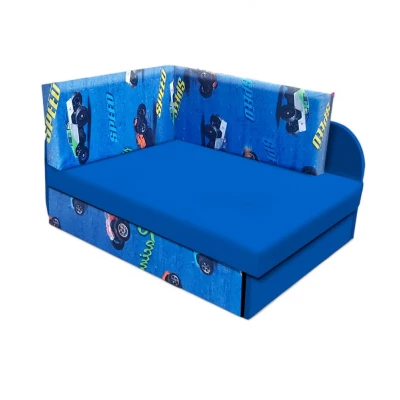 Kinderschlafsofa FATAJA - blau / Muster 5