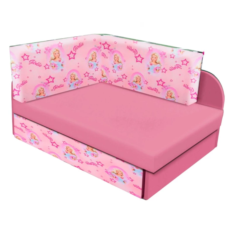Kinderschlafsofa FATAJA - rosa / Muster 2