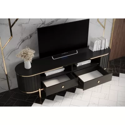 TV-Ständer TEYO – 180 cm, schwarz