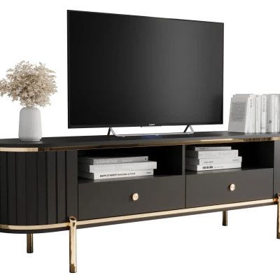 TV-Ständer TEYO – 180 cm, schwarz
