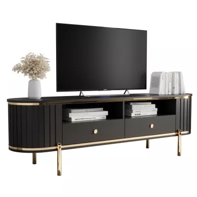 TV-Ständer TEYO – 180 cm, schwarz