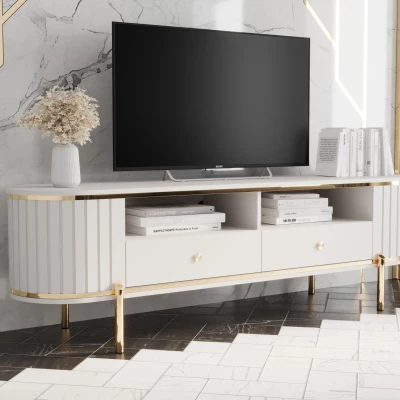TV-Ständer TEYO – 180 cm, weiß
